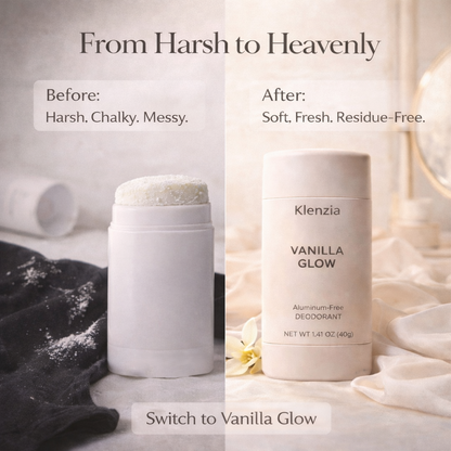 Klenzia™ Vanilla Glow Deodorant | 48-Hour Odor Protection, Aluminum-Free